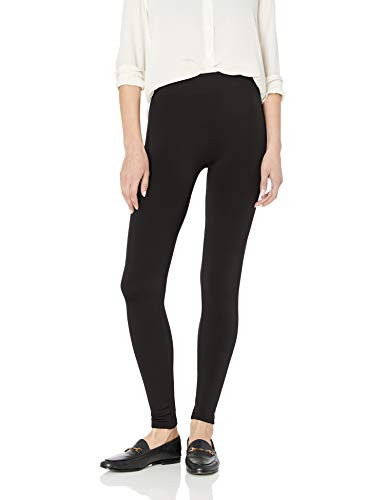 Muk Luks Women s Solid Fleece Leggings  black  Medium-Large