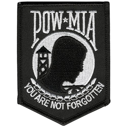 POW MIA YOU ARE NOT FORGOTTEN  EMBROIDERED Iron-On - Saw-On Rayon PATCH - 3-25  x 2-5