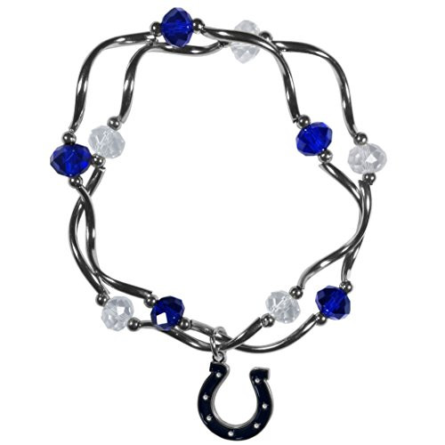 NFL Siskiyou Sports Womens Indianapolis Colts Crystal Bead Bracelet One Size Team Color