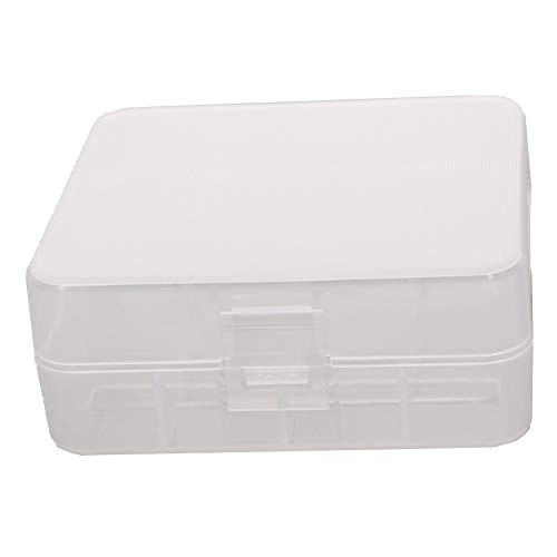 Fielect 1Pcs Hard Plastic Large Battery Storage Box Organizer Protective Container 2 Capacity for 26650 Battery-
