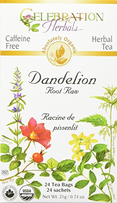 Celebration Herbals Tea Dandelion Root Raw Organic 24 Count Celebration Herbals Tea Dandelion Root Raw Organic 24 Count