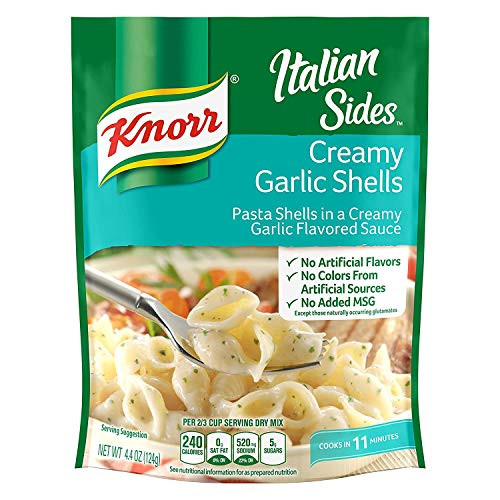 Knorr Italian Sides - Creamy Garlic Shells 4-4oz Pack of 3