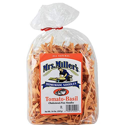 Mrs- Miller s Homemade Noodles Tomato-Basil Cholesterol Free 14 OZ Pack of 1 Mrs- Miller s Homemade Noodles Tomato-Basil Cholesterol Free 14 OZ Pack of 1