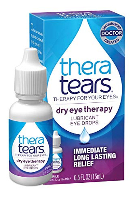 TheraTears Eye Drops for Dry Eyes  Dry Eye Therapy Lubricant Eyedrops  Provides Long Lasting Relief  15 mL  0-5 Fl Oz Pack of 1