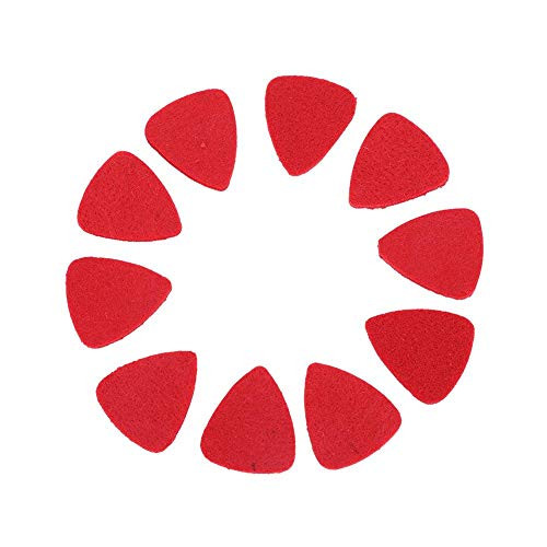Vbest life Music Felt Picks Ukulele Plectrum Guitar Plectrum Wool Felt Picks 3mm Plectrums Red Instrument Accessory