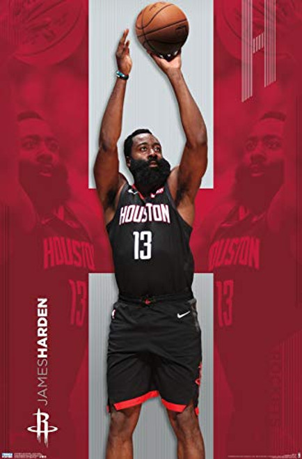 Trends International NBA Houston Rockets - James Harden 19 Wall Poster  22-375  x 34   Unframed Version