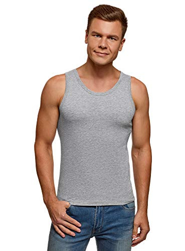 oodji Ultra Men s Basic Tank Top  Grey  US 36-38 - EU 46-48 - S