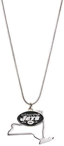 NFL Siskiyou Sports Womens New York Jets State Charm Necklace 18 inch Team Color