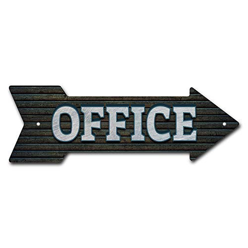 SignMission Office Arrow Plastic Sign  18  Wide