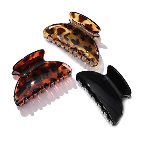 Chennie 3PCS Hair Claw Banana Clips tortoise Barrettes French Design Barrettes celluloid Leopard print Fashion Hair Accessories for Women Girls Leopard2 Chennie 3PCS Hair Claw Banana Clips tortoise Barrettes French Design Barrettes celluloid Leopard print Fashion Hair Accessories for Women Girls Leopard2
