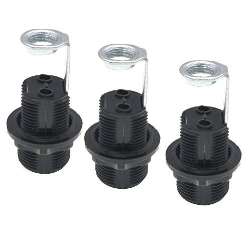 E12 Candelabra Base Lamp Holder Light Socket Glo-shine E12 Bakelite Lamp Holder screw black Full thread Ring