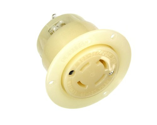 Leviton 2776 30 Amp, 347/600 Volt- 3PY, Flanged Outlet Locking Receptacle, Industrial Grade, Non-Grounding, White Leviton 2776 30 Amp, 347/600 Volt- 3PY, Flanged Outlet Locking Receptacle, Industrial Grade, Non-Grounding, White