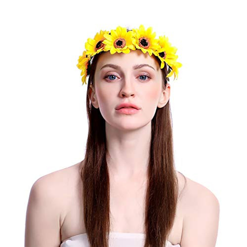 Campsis Flower Headband Sunflower Headbands Sweet Daily Wreath Floral Crown Festival Hair Band Bridal Headpiece for Women and Girls Campsis Flower Headband Sunflower Headbands Sweet Daily Wreath Floral Crown Festival Hair Band Bridal Headpiece for Women and Girls