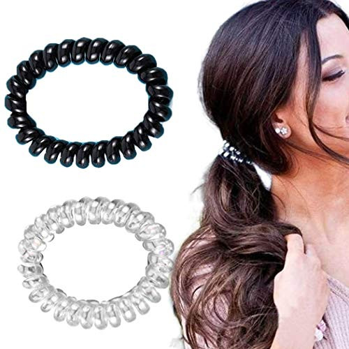 Obmyec Spiral Hair Ties Phone Hair Bands Coil Hair Scrunchies Elastic Ponytail Holder Hair Accessories for Women and Girls 10pcs Obmyec Spiral Hair Ties Phone Hair Bands Coil Hair Scrunchies Elastic Ponytail Holder Hair Accessories for Women and Girls 10pcs
