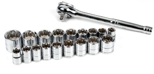 Tradespro 835519 3-8-Inch Drive Socket Set  19-Piece