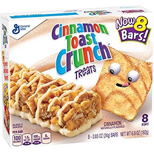 Cinnamon Toast Crunch Treat Bars 8 bars per Box  6-8 oz