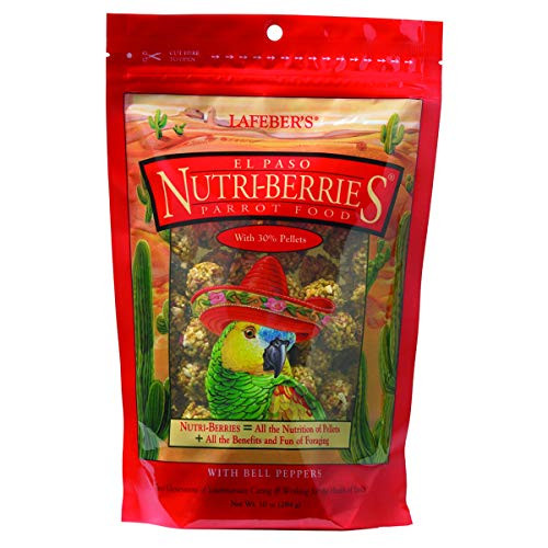 LAFEBER S El Paso Nutri-Berries Pet Bird Food Made with Non-GMO and Human-Grade Ingredients for Parrots 10 oz LAFEBER S El Paso Nutri-Berries Pet Bird Food Made with Non-GMO and Human-Grade Ingredients for Parrots 10 oz