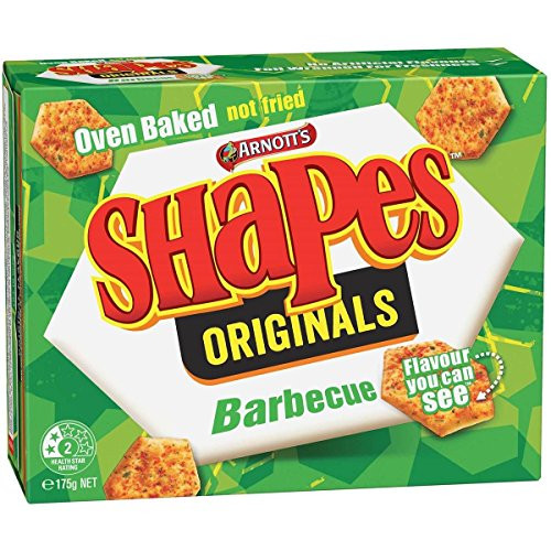 Australian Arnott s Shapes Crackers Barbecue BBQ 175gram