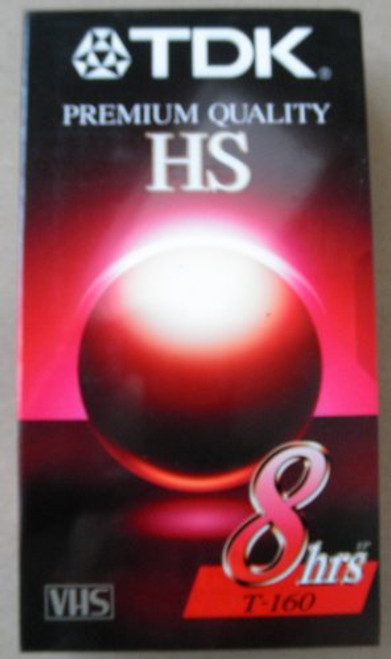 D4948 TDK Premium Quality HS T-160 8 Hour EP VHS Video Cassette Tape