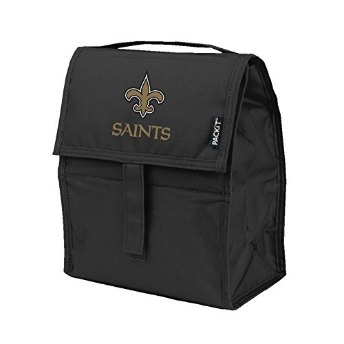 Kolder NFL New Orleans Saints Freezable Lunch Bag, Large, Black