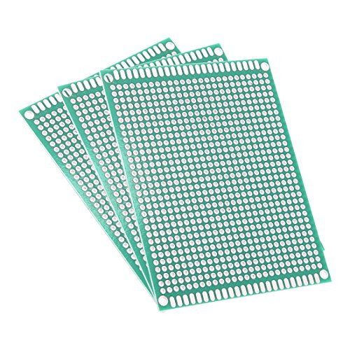 uxcell 3pcs 7x9cm Double Sided PCB Board Universal Printed Circuit Proto Board for DIY Soldering Electronic Projects Practice Test Circuit