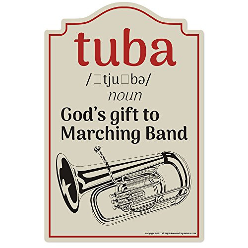 SignMission Tuba Novelty Sign   Indoor-Outdoor   Funny Home Decor for Garages  Living Rooms  Bedroom  Offices Wall Lover Plastic Gag Gift Sign Wall Plaque Decoration