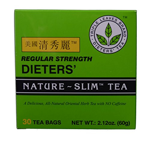 Regular Strength Dieters  Nutra-Slim Tea Triple Leaves Brand - 30 Tea Bags