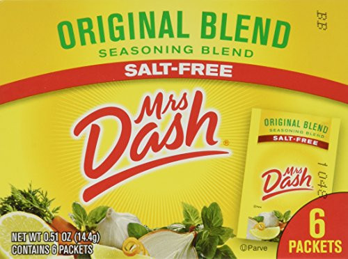 Mrs Dash Original Blend Seasoning Blend All Natural Salt-Free No MSG 6 Packets per Box 2 Boxes