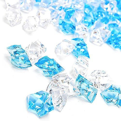 Premium Blue Fake Crushed Ice Rocks 150 PCS Fake Diamonds Plastic Ice Cubes Acrylic Clear Ice Rock Diamond Crystals Fake Ice Cubes Gems for Decoration Wedding Display Vase Fillers by DomeStar Premium Blue Fake Crushed Ice Rocks 150 PCS Fake Diamonds Plastic Ice Cubes Acrylic Clear Ice Rock Diamond Crystals Fake Ice Cubes Gems for Decoration Wedding Display Vase Fillers by DomeStar