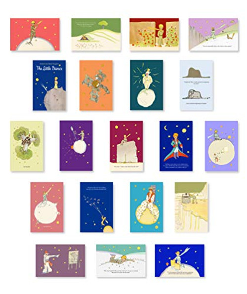 LITTLE PRINCE postcard set of 20 postcards- Children s book illustrations by Antoine de Saint-Exupery post card pack- Made in USA-