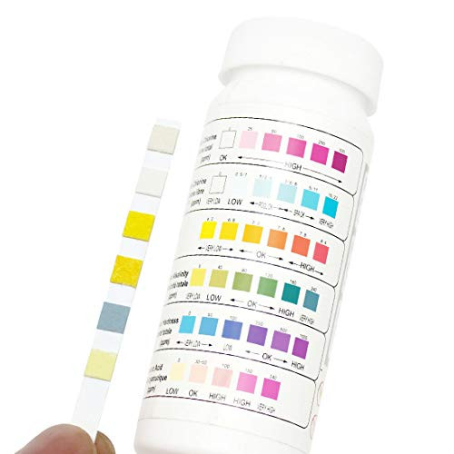 50 Count 6-Way Swimming Pool Test Strips Spa Testing Strips for Hot Tubs PH?Total Chlorine Free Chlorine-Bromine Total Alkalinity Cyanuric Acid Total Hardness Water Chemistry Tester Kit 50 Count 6-Way Swimming Pool Test Strips Spa Testing Strips for Hot Tubs PH?Total Chlorine Free Chlorine-Bromine Total Alkalinity Cyanuric Acid Total Hardness Water Chemistry Tester Kit