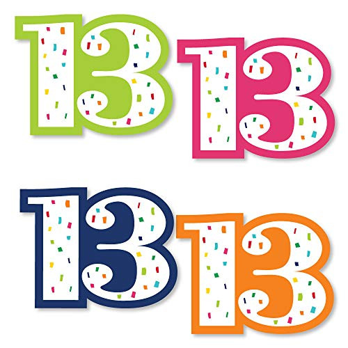 Big Dot of Happiness 13th Birthday - Cheerful Happy Birthday - DIY Shaped Colorful Thirteenth Birthday Party Cut-Outs - 24 Count Big Dot of Happiness 13th Birthday - Cheerful Happy Birthday - DIY Shaped Colorful Thirteenth Birthday Party Cut-Outs - 24 Count