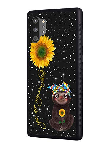 Galaxy Note 10 Plus-Note 10 Plus 5G Case  Slim Anti-Scratch TPU Protective Case for Samsung Galaxy Note 10 Plus-Note 10 Plus 5G 2019 - Sunflower and Sloth