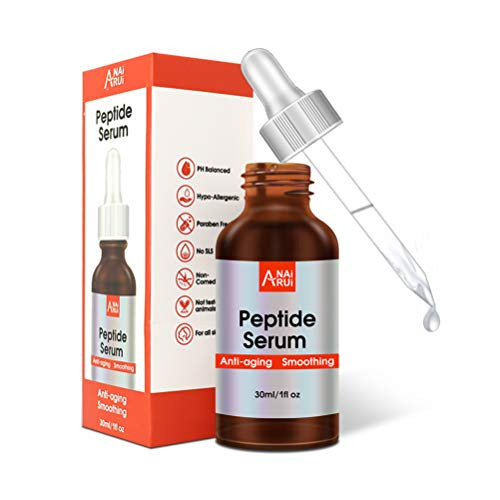Peptide Serum Complex with Collagen and Hyaluronic Acid  Multi Peptides for Skin Tightening Lifting  Lightweight Moisturizer for Face and Neck 1 oz