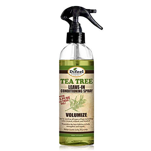 Difeel Volumize Leave in Conditioning Spray with 100  Pure Tea Tree Oil 6 ounce