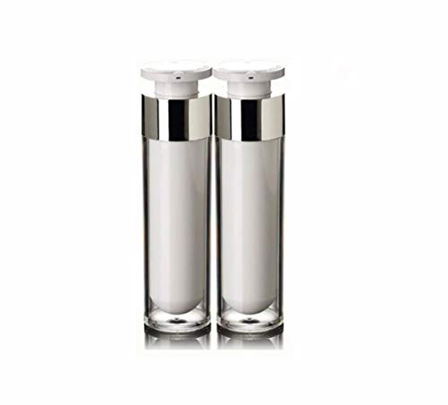 2Pcs 50Ml-1-7oz White Plastic Upscale Empty Vacuum Pump Bottle Airless Dispenser Jar Container For Lotion Makeup Cosmetic Cream Emulsion Liquid 2Pcs 50Ml-1-7oz White Plastic Upscale Empty Vacuum Pump Bottle Airless Dispenser Jar Container For Lotion Makeup Cosmetic Cream Emulsion Liquid