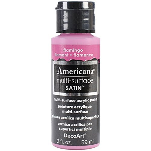 DecoArt Americana Multi-Surface Satin Acrylic Paint  2-Ounce  Flamingo