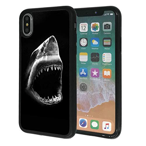 iPhone Xs Case-iPhone X Case Vobber Slim Anti-Scratch Architecture TPU Shockproof Protective Case Cover for iPhone X-iPhone Xs 2018  5-8  Shark