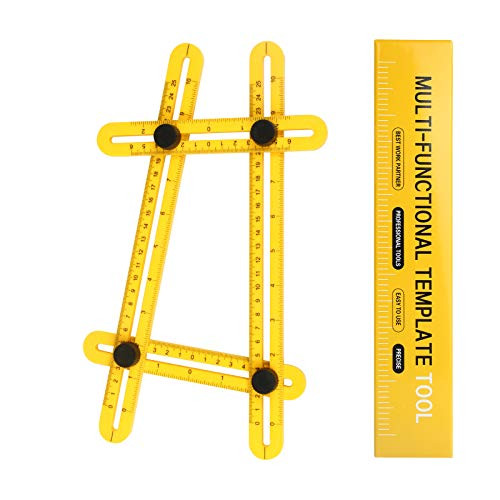 JelBo Angle Measuring Tool?Multi Angle Ruler? ABS Universal Angle Template Tool with Embedded Scale  Adjustable Construction Ruler for Architect  Carpenter  DIY Enthusiast-