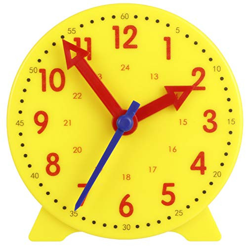 Weirui Learning Clock Teaching Time Clock Demonstration Clock Model Time Teaching Gear Clock Student Clock Early Education Clock for Ages 4