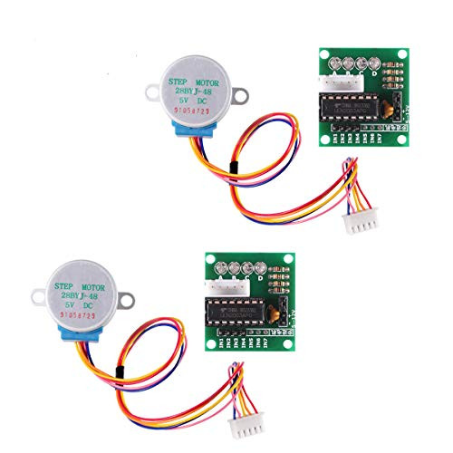 Aoicrie 2Sets 28BYJ-48 DC 5V Stepper Motor  ULN2003 Driver Test Module Board for Arduino