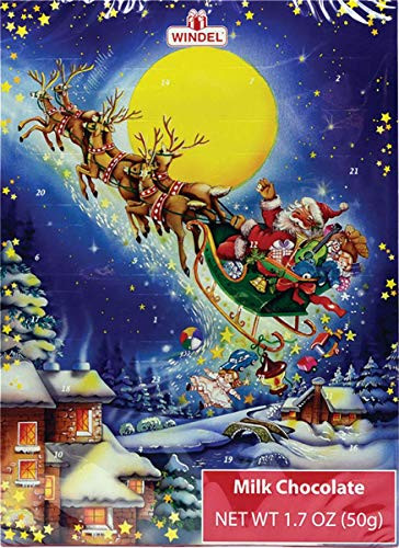 Windel Traditional Holiday Advent Calendar - 24 Pieces of Chocolate - Design Varies  1-76 oz