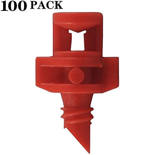 Hopestar 100 Pack 360 Degree Micro Sprayer Fan Jet Hydroponic Garden Irrigation Aeroponic Misters and Cloners