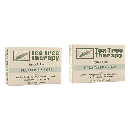Tea Tree Therapy Eucalyptus Soap Vegetable Base  3-5 Ounce 2-Pack
