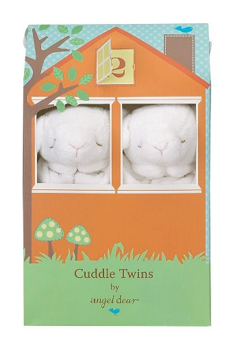 Angel Dear Cuddle Twin Set, White Lamb