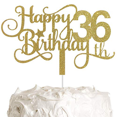 ALPHA K GG 36th Birthday Cake Topper  Happy 36th Birthday Cake Topper  36th Birthday Party