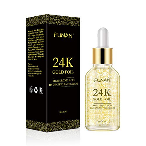 24K Gold Hyaluronic Acid Anti-Aging Facial Serum Contains a partial facial essence rich in hyaluronic acid  used to reduce wrinkles during the day and night  whitening moisturizing cream-