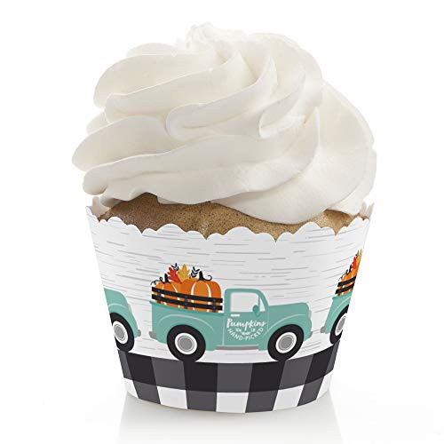 Big Dot of Happiness Happy Fall Truck - Harvest Pumpkin Party Decorations - Party Cupcake Wrappers - Set of 12 Big Dot of Happiness Happy Fall Truck - Harvest Pumpkin Party Decorations - Party Cupcake Wrappers - Set of 12