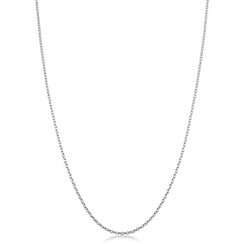 Kooljewelry Sterling Silver Round Cable Chain Necklace 1-2 mm  16 inch