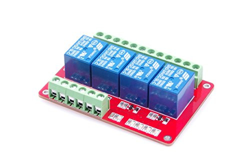 LM YN DC 24V 4-Channel Relay Control Module 4CH Relay Module Low Level Trigger With Red and Blue Indicators for Arduino